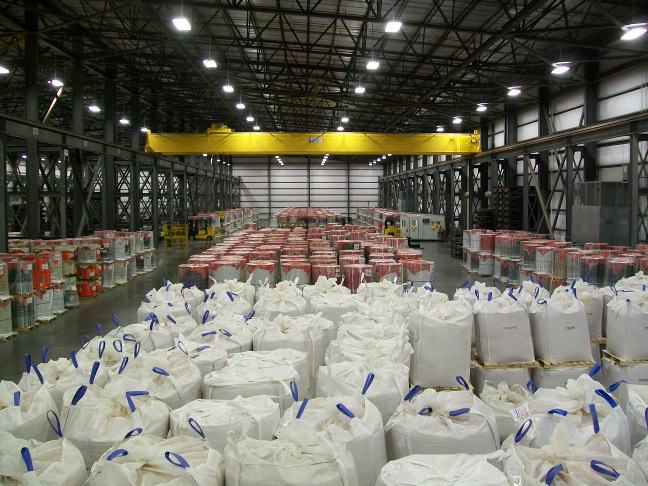 Indoor heat- and humidity-controlled storage at one of six ADS facilities.