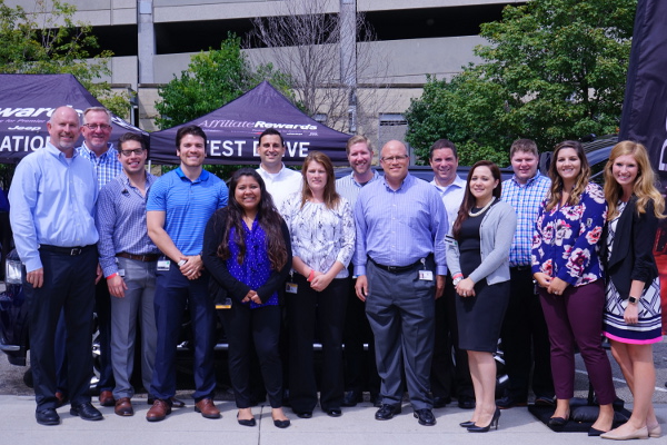 The UPDS Intermodal team takes a break from test drives to pose for the camera at the FCA Affiliate Rewards Road Tour.