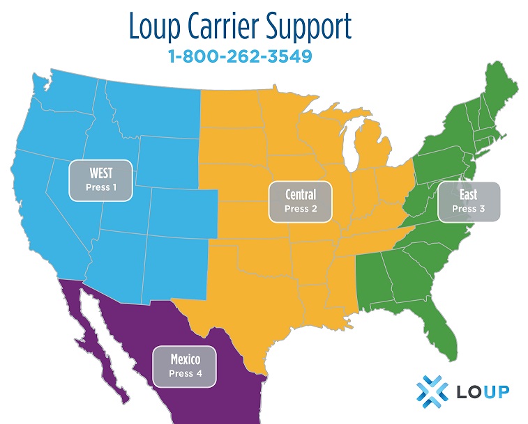 Loup Operations Carrier Support Regions