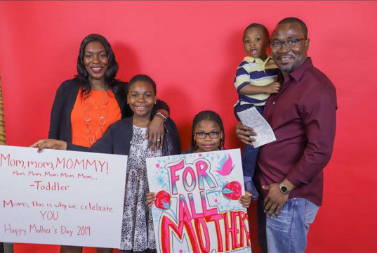 Loup Carload Operations Manager Olutosin Makinde with his family.