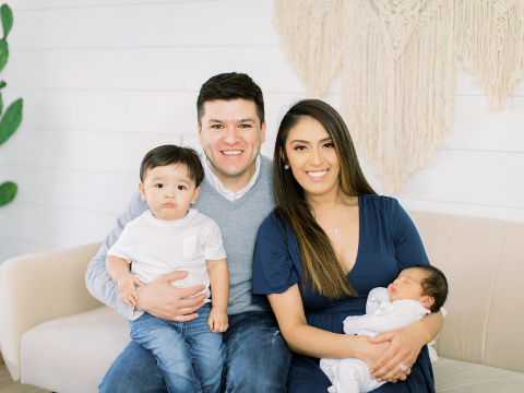 Loup Senior Manager of Intermodal Auto Parts Operations Joel Pedroza and his family.