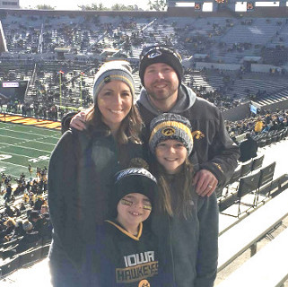 Loup Senior Manager of Carrier Relations Dustin Scheel and his family.